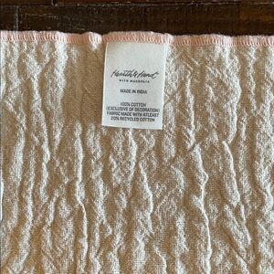 Hearth & Hand Cream Towel with Pink Trim